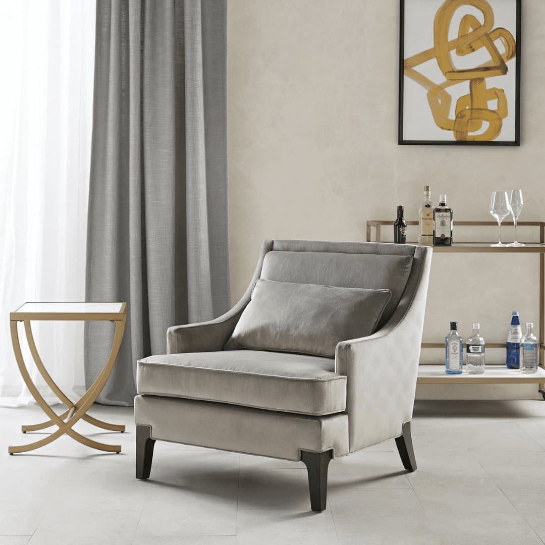 Contemporary Armchair in Grey - HER Home Design Boutique